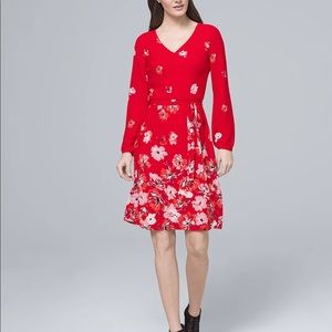 WHBM Floral Soft A-line Dress